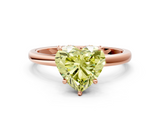 Rose gold Fancy Yellow Heart  Solitaire Engagement Ring with Cathedral Band and Four-Prong Setting_20