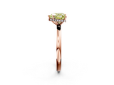 Rose gold Fancy Yellow Heart  Solitaire Engagement Ring with Cathedral Band and Four-Prong Setting_22