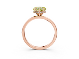 Rose gold Fancy Yellow Heart  Solitaire Engagement Ring with Cathedral Band and Four-Prong Setting_23