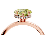 Rose gold Fancy Yellow Heart  Solitaire Engagement Ring with Cathedral Band and Four-Prong Setting_24