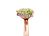 Rose gold Fancy Yellow Heart  Solitaire Engagement Ring with Cathedral Band and Four-Prong Setting_25