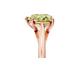 Rose gold Fancy Yellow Heart  Solitaire Engagement Ring with Four-Prong Setting and Classic Band