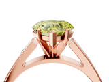 Rose gold Fancy Yellow Heart  Solitaire Engagement Ring with Four-Prong Setting and Tapered Band_7