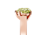 Rose gold Fancy Yellow Heart  Solitaire Engagement Ring with Four-Prong Setting and Tapered Band_8