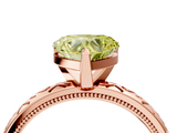 Rose gold Fancy Yellow Heart  Solitaire Engagement Ring with Scrollwork Band and Four-Prong Setting_134