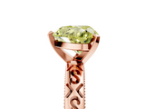 Rose gold Fancy Yellow Heart  Solitaire Engagement Ring with Scrollwork Band and Four-Prong Setting_135