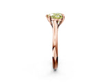 Rose gold Fancy Yellow Heart  Solitaire Engagement Ring with Six-Prong Setting and Classic Band 2