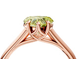 Rose gold Fancy Yellow Heart  Solitaire Engagement Ring with Six-Prong Setting and Classic Band 4