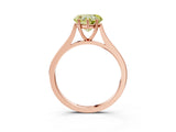 Rose gold Fancy Yellow Heart  Solitaire Heart Prong Engagement Ring with Tapered Band_58