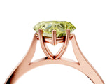 Rose gold Fancy Yellow Heart  Solitaire Heart Prong Engagement Ring with Tapered Band_59