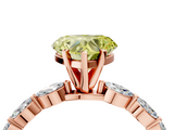 Rose gold Fancy Yellow Heart  Solitaire Marquise Side Stone Prong Setting Ring_48