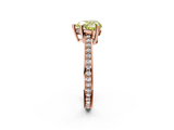 Rose gold Fancy Yellow Heart  Solitaire Pavé Band Prong Setting Ring_22