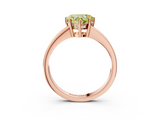 Rose gold Fancy Yellow Heart  Solitaire Pavé Band Prong Setting Ring_23