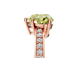 Rose gold Fancy Yellow Heart  Solitaire Pavé Band Prong Setting Ring_25