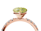 Rose gold Fancy Yellow Heart  Solitaire Pavé Band with Four-Prong Setting_159