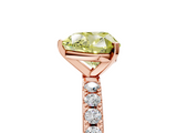 Rose gold Fancy Yellow Heart  Solitaire Pavé Band with Four-Prong Setting_160