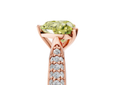 Rose gold Fancy Yellow Heart  Solitaire Pavé Diamond Engagement Ring with Four-Prong Setting_157