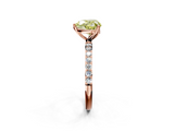 Rose gold Fancy Yellow Heart  Solitaire Pavé Diamond Engagement Ring with Four-Prong Setting_27