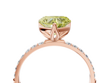 Rose gold Fancy Yellow Heart  Solitaire Pavé Diamond Engagement Ring with Four-Prong Setting_29