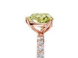 Rose gold Fancy Yellow Heart  Solitaire Pavé Diamond Engagement Ring with Four-Prong Setting_30