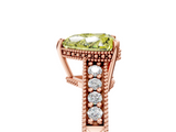 Rose gold Fancy Yellow Heart  Solitaire Pavé Diamond Milgrain Engagement Ring with Four-Prong Setting_8