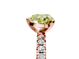 Rose gold Fancy Yellow Heart  Solitaire Pave Diamond Engagement Ring with Four-Prong Setting_334