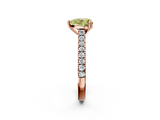 Rose gold Fancy Yellow Heart  Solitaire Pave Diamond Engagement Ring with Prong Setting_22