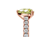 Rose gold Fancy Yellow Heart  Solitaire Pave Diamond Engagement Ring with Prong Setting_25