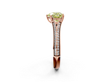 Rose gold Fancy Yellow Heart  Solitaire Pave Split Shank Engagement Ring with Six-Prong Setting_39