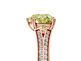 Rose gold Fancy Yellow Heart  Solitaire Pave Split Shank Engagement Ring with Six-Prong Setting_42