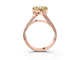Rose gold Fancy Yellow Heart  Solitaire Pave Split Shank Ring with Four-Prong Setting_90