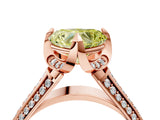 Rose gold Fancy Yellow Heart  Solitaire Pave Split Shank Ring with Four-Prong Setting_91