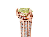 Rose gold Fancy Yellow Heart  Solitaire Pave Split Shank Ring with Four-Prong Setting_92