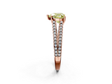 Rose gold Fancy Yellow Heart  Solitaire Split Shank Pavé Diamond Engagement Ring_372