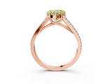 Rose gold Fancy Yellow Heart  Solitaire Split Shank Pavé Diamond Engagement Ring_373
