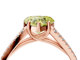 Rose gold Fancy Yellow Heart  Solitaire Split Shank Pavé Diamond Engagement Ring_374