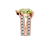 Rose gold Fancy Yellow Heart  Solitaire Split Shank Pavé Diamond Engagement Ring_375