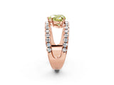Rose gold Fancy Yellow Heart  Solitaire Split Shank Pave Diamond Ring_51