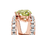 Rose gold Fancy Yellow Heart  Solitaire Split Shank Pave Diamond Ring_54
