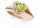 Rose gold Fancy Yellow Heart  Solitaire Tension Set Diamond Ring_21