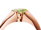 Rose gold Fancy Yellow Heart  Solitaire Tension Set Diamond Ring_24