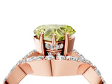 Rose gold Fancy Yellow Heart  Solitaire Twist Band Pavé Diamond Engagement Ring_36