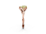 Rose gold Fancy Yellow Heart  Solitaire Twist Band Six-Prong Setting 4