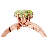 Rose gold Fancy Yellow Heart  Solitaire Twist Band with Pavé Accents and Four-Prong Setting_29