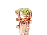 Rose gold Fancy Yellow Heart  Solitaire Twist Band with Pavé Accents and Four-Prong Setting_30