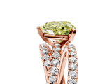 Rose gold Fancy Yellow Heart  Solitaire Twist Band with Pavé Setting and Four-Prong Setting_85