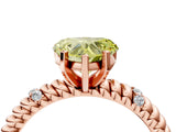 Rose gold Fancy Yellow Heart  Solitaire Twisted Band Prong Set Engagement Ring_65