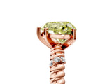 Rose gold Fancy Yellow Heart  Solitaire Twisted Band Prong Set Engagement Ring_66