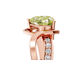 Rose gold Fancy Yellow Heart  Solitaire Twisted Band with Prong Setting_8