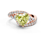 Rose gold Fancy Yellow Heart  Solitaire with Pavé Twist Band and Four-Prong Setting_64
